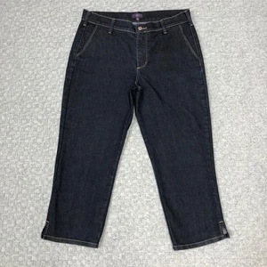 NYDJ Jeans Damen 8 dunkle Waschung Denim hergestellt in den USA Seitenschlitz Saum Hose Freizeit Norm - Bild 1 von 14