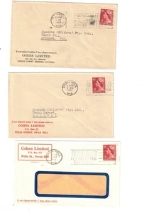 Australia 1957/60 COHNS Ltd Covers,cds SWAN HILL & BENDIGO Vic    (5 Covers) - Picture 1 of 2