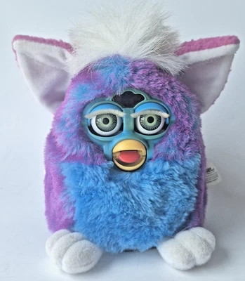 复古 1999 年老虎毛皮宝宝紫色蓝色 70-940 蓝色,经过测试并可用 — 第 1/4 张图片