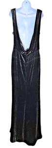 Vtg The Row Velvet Cowl Back Evening Gown Dress Maxi Made in USA Size 8 Train - Picture 1 of 23