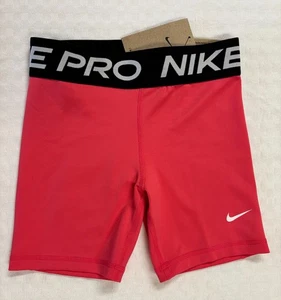 Nike Big Kids' (Girls) Dri-FIT 5" Shorts, Asher Pink/White, Size M (9998.09) - Picture 1 of 8