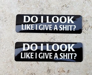 Give A Shit Aufkleber 2 Pcs.Aufkleber Decals Stickers Helmaufkleber Harley - Picture 1 of 1