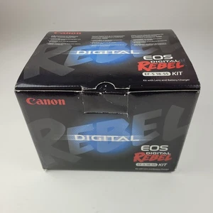 Canon EOS Digital Rebel 300D DSLR Camera Kit 18-55mm Lens Boxed Tested Complete - Picture 1 of 22
