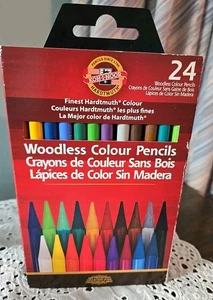 Juego de 24 lápices Koh-I-Noor Progresso de colores sin madera, lápices de colores surtidos - Imagen 1 de 7