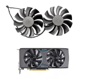 Paire Ventilateurs Ventilateur Refroidisseur pour EVGA GTX970 ACX 2.0 Set Ventilateurs VGA PLA09215B12H 4 Broches - Photo 1/6