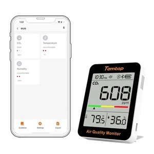 Temtop Air Quality Monitor PM2.5 Bluetooth Thermo-Hygrometer Digital Hygrometer - Picture 1 of 5