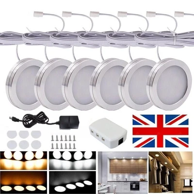 Mains Under Cabinet Lights LED Light Kitchen Cupboard Shelf Closet Display Lamp - Image 1 of 4