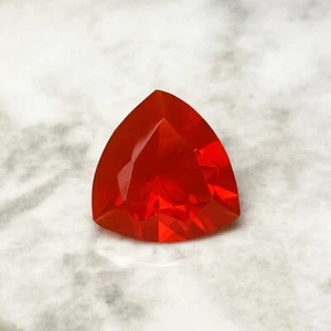 6.62 Ct Attractive Natural Reddish Orange Fire Opal Trillion Cut Gem Stone - Picture 1 of 6