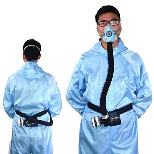 Electric Constant Flow Supplied Air Fed Half Face Gas Mask Respirator Safetym6 - Picture 1 of 9