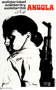 Political OSPAAAL poster.ANGOLA war Rebel Girl.Africa.30.Socialist History art - Picture 1 of 1