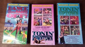 3 ☆SEALED☆ Richard Simmons VHS Lot Dance Your Pants Off, Tonin Uptown, Downtown - Picture 1 of 12