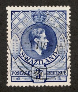 1938 Swaziland Sc #31 - 3 Pence, KGVI, Definitive, Used postage stamp - Picture 1 of 1