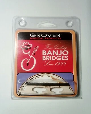 Puente banjo de 5 cuerdas Grover 1/2" tapa de ébano compensador Foto 1 de 4