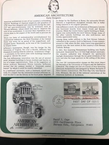 First Day Of Issue Baltimore Cathedral American Architecture 1979 Full Page Mint - Picture 1 of 4