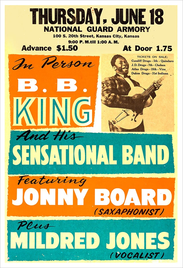 B.B.King concert poster print - Image 1 of 2