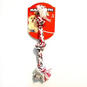 Mammoth hilo dental perro mastica 10 pulgadas cuerda remolcador algodón premium poli remolcador juguete para perros - Imagen 1 de 3
