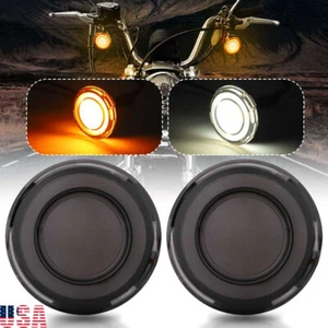 2PCS 1157 LED Turn Signal Light DRL Amber White for Touring Sportster Softail - Bild 1 von 8