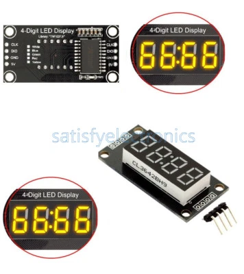 0.56" inch TM1637 4-Bits Digital LED Clock Tube Display Yellow  for Arduino - Image 1 of 4