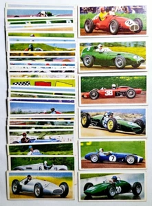 1962 Petpro Grand Prix Racing Cars (35) Card Set Graham Hill & Jim Clark Rookie - Picture 1 of 3