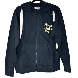 Sudadera con Capucha Sandrine Rose Boys Don't Cry Cremallera Negra Mujer XS NUEVA CON ETIQUETAS - Imagen 1 de 9