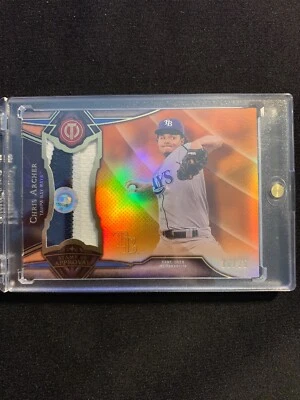 2016 Topps Tribute Chris Archer Stamp Of Approval Patch 16/25 Rays Pirates - Image 1 of 3