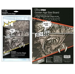 Ultra PRO 10 x Resealable Golden Size Comic Bags + 10 x Backing Boards Bundle - Picture 1 of 6