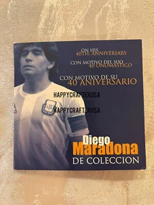 DIEGO MARADONA OFFICIAL 40TH ANNIVERSARY MEDAL COIN ARGENTINA SEALED NEW US SELL - Picture 1 of 5