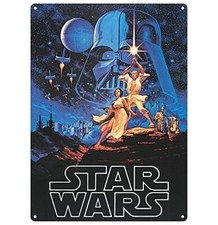 Targa star wars stampa metallo retrò pub bar poster arredo