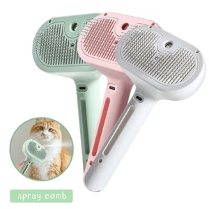 4-in-1 Pet Steam Brush Cat Hair Brush Dog Hair Brush Electric Steam Spray & Comb - Picture 1 of 30