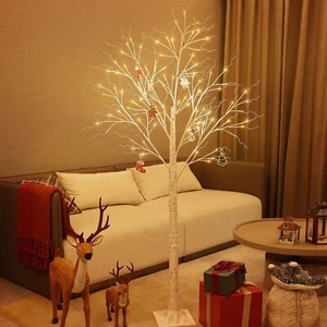 Lighted White Birch Tree 6FT 128L for Christmas Holiday Wedding Party Decoration - Picture 1 of 7