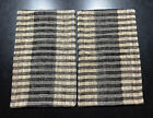 Paar Restaurierungshardware Naya handgewebte Lendenwirbelkissenbezüge schwarz beige 13x21