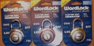 Bloqueo de combinación de palabras Wordlock PL-095-AX "Cantidad 1" NUEVO paquete sellado - Imagen 1 de 2