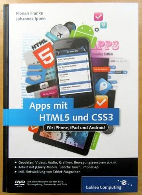 Franke/Ippen: "APPS MIT HTML5 UND CSS3", Lehrbuch, in Deutsch, mit DVD-ROM, 2012 - Bild 1 von 4