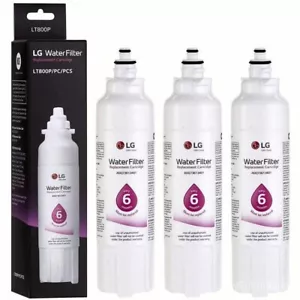 3 pcs LG LT800P Refrigerator Replacement Water Filter New Fit ADQ736134, White - Picture 1 of 6