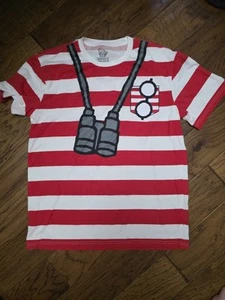 Where's Waldo Men's Size Medium stripe Shirt Custom/Cosplay  - Picture 1 of 2