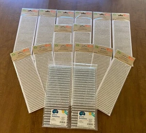 Crafters Square Jewel Border Bling Silber Nieten & selbstklebende Edelsteine Hochzeit - Bild 1 von 9