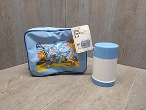 VINTAGE GUNDAM VOLTRON GOBOTS KO ROBOTER VINYL WEICHE BROTDOSE KIT KOFFER MIT THERMOSkanne - Bild 1 von 13