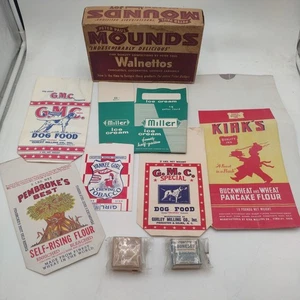 Antique & Vintage Food Products Packing Containers Lot Of 9 - Picture 1 of 14