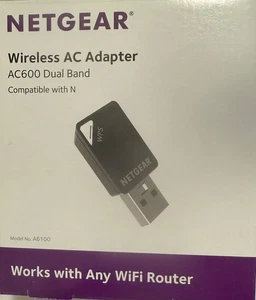 NETGEAR AC600 DUAL BAND WIFI USB ADAPTER, UP TO 433MBPS - BLACK - Picture 1 of 4