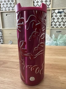 Vaso aislado al vacío Starbucks Holiday 2023 cinta rosa, rojo y plateado 12 oz - Imagen 1 de 8