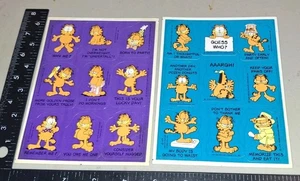 Vintage Stickers,Garfield  Sheets ,sat1-1 - Picture 1 of 3