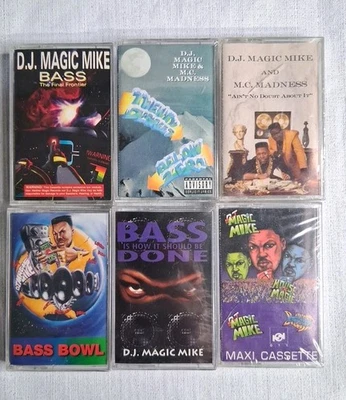 DJ Magic Mike -  6  (brand new cassettes) Bass Rap Hip Hop Dance Club Red  - Image 1 of 4