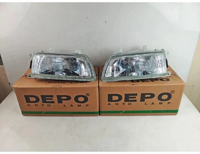 For Honda Civic EF ED EE EF2 EF8 EF9 1990-1991 Glass DEPO 1 Pair Headlight Lamp - Image 1 of 4