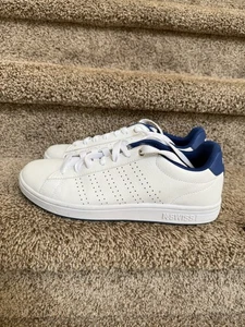 K-Swiss Men’s White Leather Sneakers-Size 10. - Picture 1 of 13
