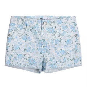 Pantaloncini casual Epic Threads bambina bianco/blu floreale cotone denim taglia 6 - Foto 1 di 3