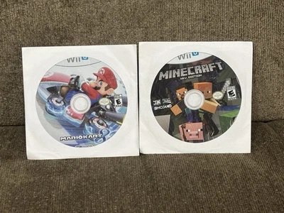 Minecraft Wii U Edition + Mario Kart 8 - Nintendo Wii U Disc Only - Untested - Image 1 of 4