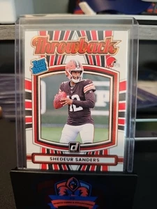 2025 Panini Donruss Rated Rookie Throwback Shedeur Sanders #2 - Browns (RC) - Picture 1 of 2