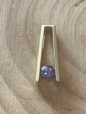 COLGANTE TANZANITA PEQUEÑO ORO AMARILLO 14K 1,65 GR Foto 1 de 4