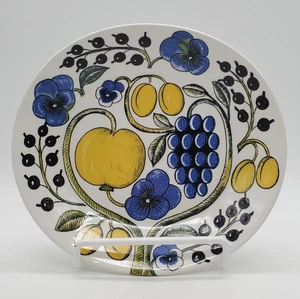 Vintage ARABIA FINLAND 1970 Paratiisi Pansies & Fruit Oval Plate - Picture 1 of 8