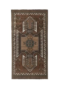 Vintage Anatolia Kars Nomads Carpet, Wool Rug, Handmade, Teppich 4'12'' x 8'11'' - Picture 1 of 12